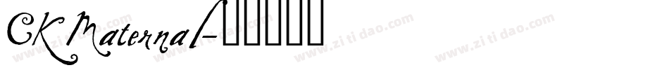 CK Maternal字体转换